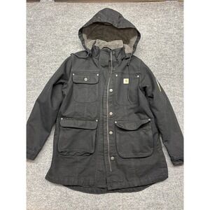 Women's Carhartt Loose Fit Weathered Duck Coat Fleece Hood